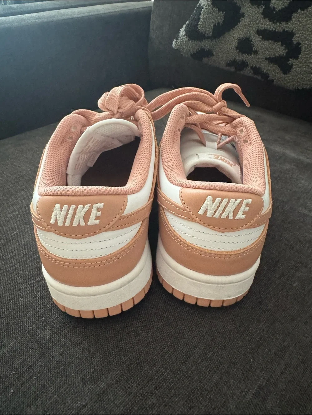 Nike Women’s Peach and White Low-Top Sneakers